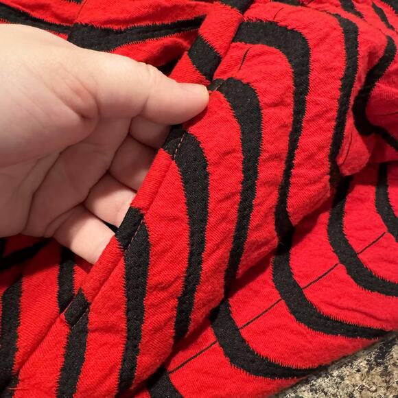 Ali Miles Jacket 3/4 Sleeve Psychedelic Retro Grunge Goth Avant Garde Red Medium - Picture 8 of 9